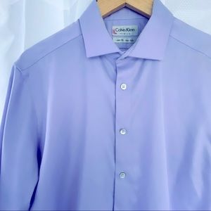 CALVIN KLEIN Men's Dress Shirt, lilac Large